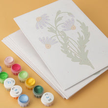 Cargar imagen en el visor de la galería, Mini Serie Pintar por Números 15x20cm (6 piezas) - Ilustraciones de flores silvestres