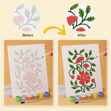 Cargar imagen en el visor de la galería, Mini Serie Pintar por Números 15x20cm (6 piezas) - Ilustraciones de flores silvestres
