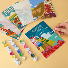 Cargar imagen en el visor de la galería, Mini Serie Pintar por Números 15x20cm (6 piezas) - Póster del Grand Tour