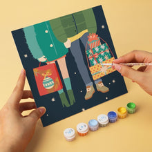 Cargar imagen en el visor de la galería, Mini Serie Pintar por Números 20x20cm (6 piezas) - Navidad encantada