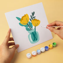 Cargar imagen en el visor de la galería, Mini Serie Pintar por Números 20x20cm (6 piezas) - Ramos minimalistas