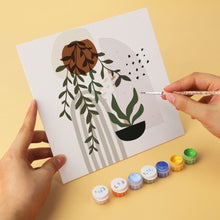 Cargar imagen en el visor de la galería, Mini Serie Pintar por Números 20x20cm (6 piezas) - Botánicos de terracota