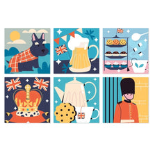 Cargar imagen en el visor de la galería, Mini Serie Pintar por Números 20x20cm (6 piezas) - Iconos británicos Figured'Art