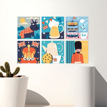 Cargar imagen en el visor de la galería, Mini Serie Pintar por Números 20x20cm (6 piezas) - Iconos británicos