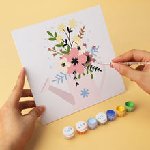 Cargar imagen en el visor de la galería, Mini Serie Pintar por Números 20x20cm (6 piezas) - Flores de regadera 1