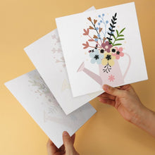 Cargar imagen en el visor de la galería, Mini Serie Pintar por Números 20x20cm (6 piezas) - Flores de regadera 1