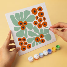 Cargar imagen en el visor de la galería, Mini Serie Pintar por Números 20x20cm (6 piezas) - Patrón floral