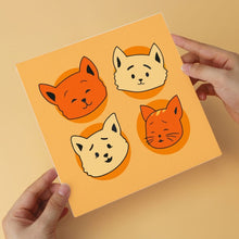 Cargar imagen en el visor de la galería, Mini Serie Pintar por Números 20x20cm (6 piezas) - Fiesta de gatos