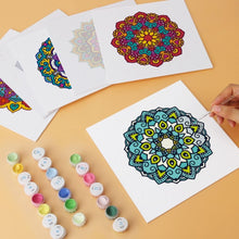 Cargar imagen en el visor de la galería, Mini Serie Pintar por Números 20x20cm (6 piezas) - Mandalas caleidoscópicos