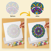 Cargar imagen en el visor de la galería, Mini Serie Pintar por Números 20x20cm (6 piezas) - Mandalas caleidoscópicos