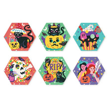Cargar imagen en el visor de la galería, Mini Serie Pintar por Números - Hexágonos (6 piezas) - Gato de bruja Figured'Art