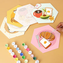 Cargar imagen en el visor de la galería, Mini Serie Pintar por Números - Hexágonos (6 piezas) - Mañanas deliciosas