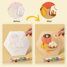 Cargar imagen en el visor de la galería, Mini Serie Pintar por Números - Hexágonos (6 piezas) - Mañanas deliciosas