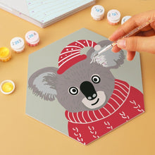 Cargar imagen en el visor de la galería, Mini Serie Pintar por Números - Hexágonos (6 piezas) - Retratos de animalitos