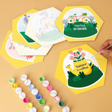 Cargar imagen en el visor de la galería, Mini Serie Pintar por Números - Hexágonos (6 piezas) - Vibras primaverales