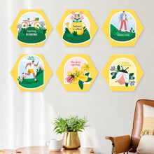 Cargar imagen en el visor de la galería, Mini Serie Pintar por Números - Hexágonos (6 piezas) - Vibras primaverales