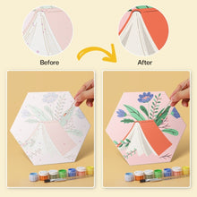 Cargar imagen en el visor de la galería, Mini Serie Pintar por Números - Hexágonos (6 piezas) - Libros en flor