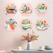 Cargar imagen en el visor de la galería, Mini Serie Pintar por Números - Hexágonos (6 piezas) - Libros en flor