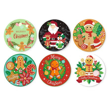 Cargar imagen en el visor de la galería, Mini Serie Pintar por Números - discos de Ø20cm (6 piezas) - Dulces navideños Figured'Art