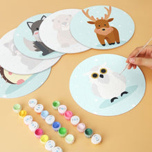 Cargar imagen en el visor de la galería, Mini Serie Pintar por Números - discos de Ø20cm (6 piezas) - Historias del bosque