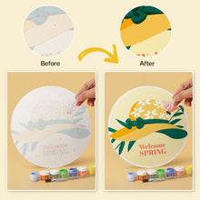 Cargar imagen en el visor de la galería, Mini Serie Pintar por Números - discos de Ø20cm (6 piezas) - Estaciones florecientes