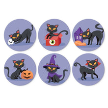 Cargar imagen en el visor de la galería, Mini Serie Pintar por Números - discos de Ø20cm (6 piezas) - Gatos y brujería Figured'Art