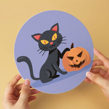 Cargar imagen en el visor de la galería, Mini Serie Pintar por Números - discos de Ø20cm (6 piezas) - Gatos y brujería