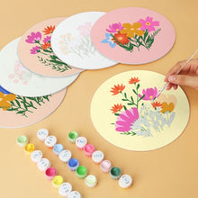 Cargar imagen en el visor de la galería, Mini Serie Pintar por Números - discos de Ø20cm (6 piezas) - El jardín secreto