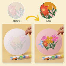 Cargar imagen en el visor de la galería, Mini Serie Pintar por Números - discos de Ø20cm (6 piezas) - El jardín secreto