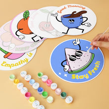 Cargar imagen en el visor de la galería, Mini Serie Pintar por Números - discos de Ø20cm (6 piezas) - Estado de ánimo soleado
