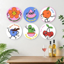 Cargar imagen en el visor de la galería, Mini Serie Pintar por Números - discos de Ø20cm (6 piezas) - Estado de ánimo soleado