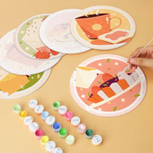 Cargar imagen en el visor de la galería, Mini Serie Pintar por Números - discos de Ø20cm (6 piezas) - Dulce temporada