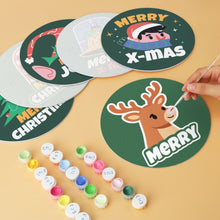 Cargar imagen en el visor de la galería, Mini Serie Pintar por Números - discos de Ø20cm (6 piezas) - Alegría navideña 2