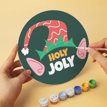Cargar imagen en el visor de la galería, Mini Serie Pintar por Números - discos de Ø20cm (6 piezas) - Alegría navideña 2