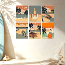 Cargar imagen en el visor de la galería, Mini Serie Pintar por Números 15x20cm (6 piezas) - Horizontes vintage