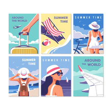 Cargar imagen en el visor de la galería, Mini Serie Pintar por Números 15x20cm (6 piezas) - Verano aventurero Figured'Art