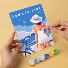 Cargar imagen en el visor de la galería, Mini Serie Pintar por Números 15x20cm (6 piezas) - Verano aventurero