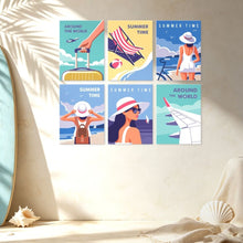 Cargar imagen en el visor de la galería, Mini Serie Pintar por Números 15x20cm (6 piezas) - Verano aventurero