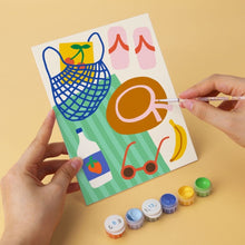 Cargar imagen en el visor de la galería, Mini Serie Pintar por Números 15x20cm (6 piezas) - Tablero de inspiración veraniego