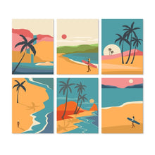 Cargar imagen en el visor de la galería, Mini Serie Pintar por Números 15x20cm (6 piezas) - Costa dorada Figured'Art