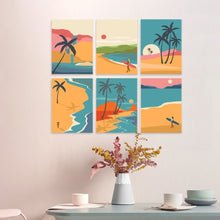 Cargar imagen en el visor de la galería, Mini Serie Pintar por Números 15x20cm (6 piezas) - Costa dorada