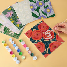 Cargar imagen en el visor de la galería, Mini Serie Pintar por Números 15x20cm (6 piezas) - Flores vibrantes