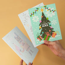 Cargar imagen en el visor de la galería, Mini Serie Pintar por Números 15x20cm (6 piezas) - Navidad en menta