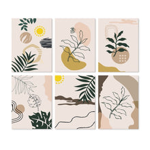 Cargar imagen en el visor de la galería, Mini Serie Pintar por Números 15x20cm (6 piezas) - Líneas y hojas Figured'Art