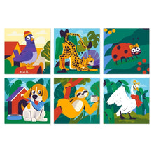 Cargar imagen en el visor de la galería, Mini Serie Pintar por Números 20x20cm (6 piezas) - Amigos animales Figured'Art