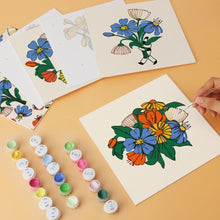 Cargar imagen en el visor de la galería, Mini Serie Pintar por Números 20x20cm (6 piezas) - Flores seleccionadas a mano
