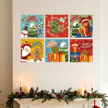 Cargar imagen en el visor de la galería, Mini Serie Pintar por Números 20x20cm (6 piezas) - Colores navideños