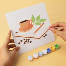 Cargar imagen en el visor de la galería, Mini Serie Pintar por Números 20x20cm (6 piezas) - Ritual del café