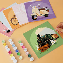 Cargar imagen en el visor de la galería, Mini Serie Pintar por Números 20x20cm (6 piezas) - Paseos retro