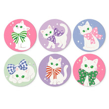 Cargar imagen en el visor de la galería, Mini Serie Pintar por Números - discos de Ø20cm (6 piezas) - Lazos y gatos Figured'Art